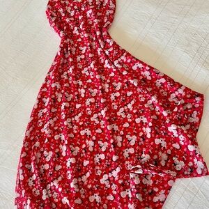 Zara Floral Red Dress